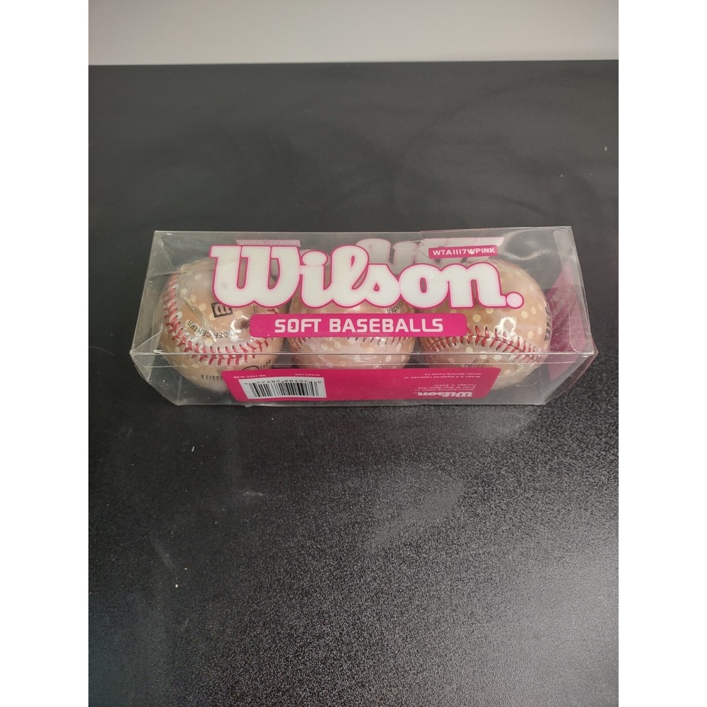 BRAND NEW Wilson A1117WPINK Soft Baseballs Box Of 3 Rare OOP Limited Run